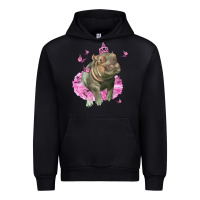 Black Baby Hippo With Tutu Urban Hoodie - LillyAllenDesigns