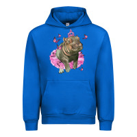 Cobalt Baby Hippo With Tutu Urban Hoodie - LillyAllenDesigns