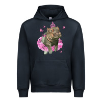 Navy Baby Hippo With Tutu Urban Hoodie - LillyAllenDesigns