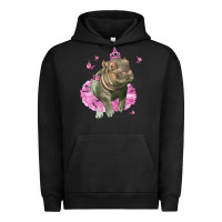 Pigment Black Baby Hippo With Tutu Urban Hoodie - LillyAllenDesigns