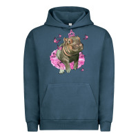 Pigment Midnight Navy Baby Hippo With Tutu Urban Hoodie - LillyAllenDesigns