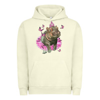 Pigment Pistachio Baby Hippo With Tutu Urban Hoodie - LillyAllenDesigns