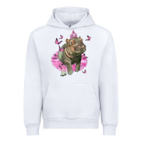 White Baby Hippo With Tutu Urban Hoodie - LillyAllenDesigns