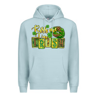 Blue Mist St. Patrick's Kiss me i am irish Premium Hoodie - OliviaCreatesArt