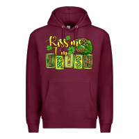 Burgundy St. Patrick's Kiss me i am irish Premium Hoodie - OliviaCreatesArt