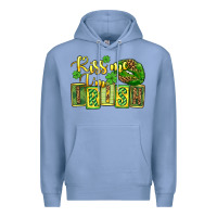 Colony Blue St. Patrick's Kiss me i am irish Premium Hoodie - OliviaCreatesArt