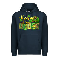 Navy St. Patrick's Kiss me i am irish Premium Hoodie - OliviaCreatesArt