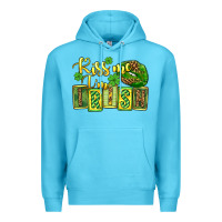 Ocean Blue St. Patrick's Kiss me i am irish Premium Hoodie - OliviaCreatesArt