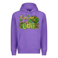 Purple St. Patrick's Kiss me i am irish Premium Hoodie - OliviaCreatesArt