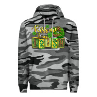 Slate Camo St. Patrick's Kiss me i am irish Premium Hoodie - OliviaCreatesArt