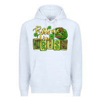 White St. Patrick's Kiss me i am irish Premium Hoodie - OliviaCreatesArt