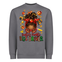 Storm santas favorite school bus driver afro messy bun Heavyweight Sweatshirt - texasbilliewilder