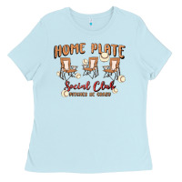 Baby Blue glitter baseball Ladies Tee - MaliasSmallBusiness
