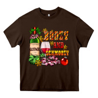 Chocolate Brown boozy and schmoozy Heavy Core Tee - AdoDesignShop