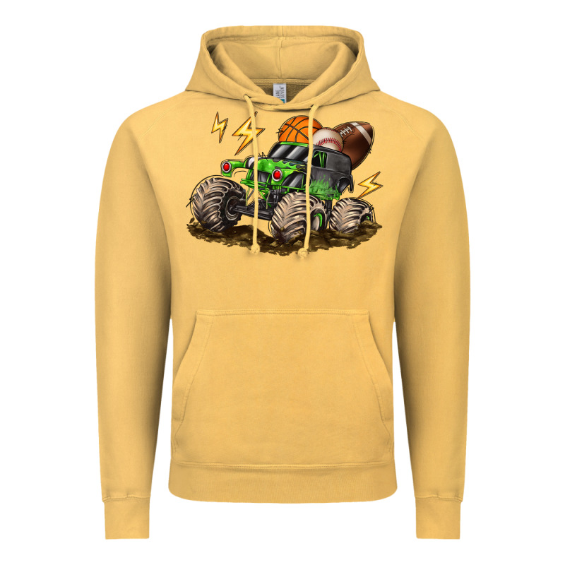 Monster Truck Sports Vintage Hoodie by LillyAllenDesigns | Teevron