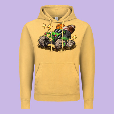 Monster Truck Sports Vintage Hoodie Designed By Lillyallendesigns