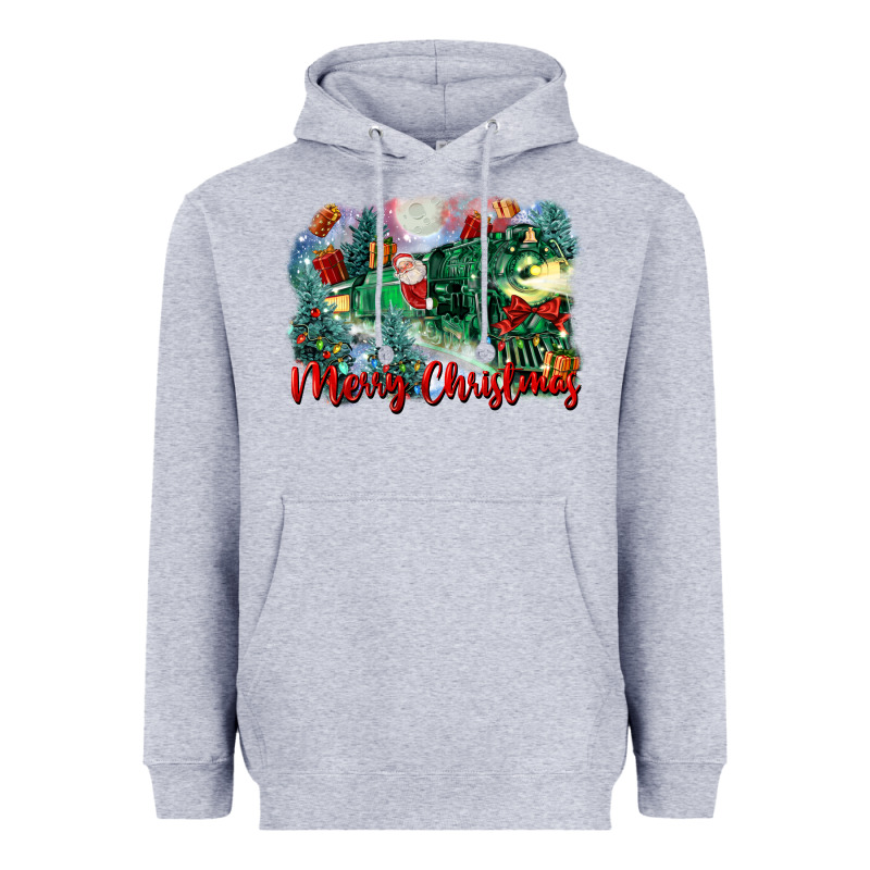 Merry Christmas Santa Polar Express Heavyweight Hoodie by FaDigitalArtStudio | Teevron