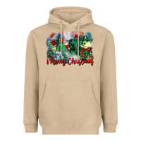 Mushroom merry christmas santa polar express Heavyweight Hoodie - FaDigitalArtStudio
