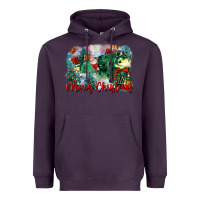 Plum merry christmas santa polar express Heavyweight Hoodie - FaDigitalArtStudio