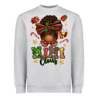 Heather Grey mimi claus afro messy bun Heavyweight Sweatshirt - texasbilliewilder