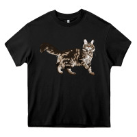 Black Maine Coon Cat Heavy Core Tee - LillyAllenDesigns