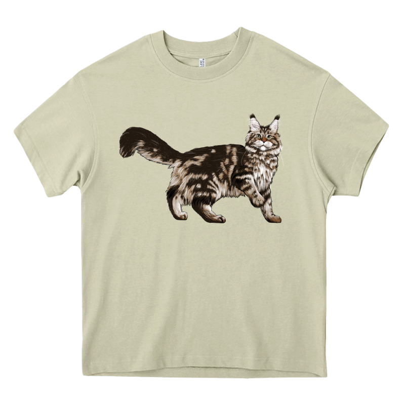 Maine Coon Cat Heavy Core Tee by LillyAllenDesigns | Teevron