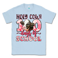 Dusty Blue holy cow 100 days of school Classic Tee - LillyAllenDesigns