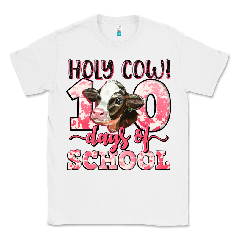 Holy Cow 100 Days Of School Classic Tee by LillyAllenDesigns | Teevron