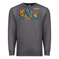 Charcoal Heather Peace Love Hannukah Premium Sweatshirt - BundleAndBundleShop