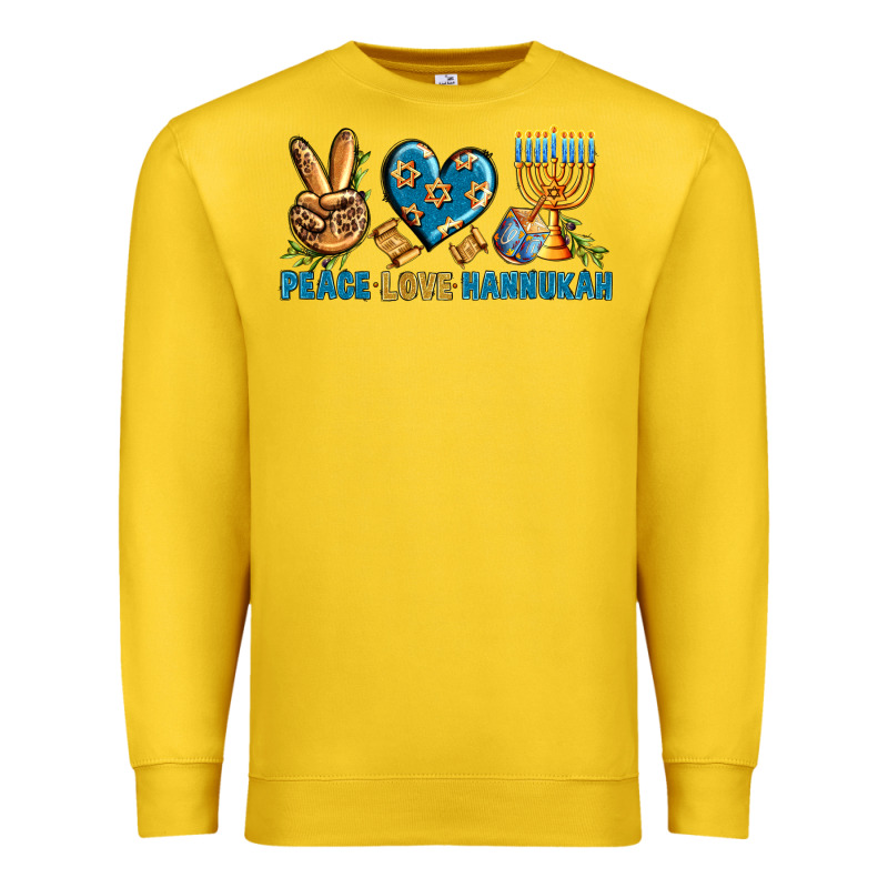 Peace Love Hannukah Premium Sweatshirt by BundleAndBundleShop | Teevron