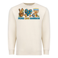 Sandshell Peace Love Hannukah Premium Sweatshirt - BundleAndBundleShop