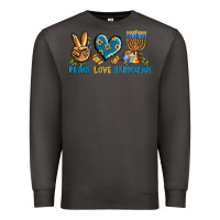 Smoke Peace Love Hannukah Premium Sweatshirt - BundleAndBundleShop