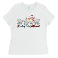White it's okay to be different Ladies Tee - MaliasSmallBusiness