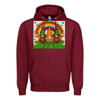 Burgundy St. Patrick's Day gnomies tumbler Zipper Hoodie - HowdyJamesFarm