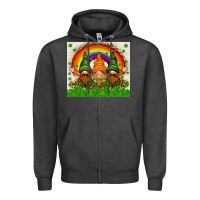Charcoal Heather St. Patrick's Day gnomies tumbler Zipper Hoodie - HowdyJamesFarm