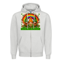 Dove Grey St. Patrick's Day gnomies tumbler Zipper Hoodie - HowdyJamesFarm