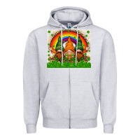 Heather Grey St. Patrick's Day gnomies tumbler Zipper Hoodie - HowdyJamesFarm