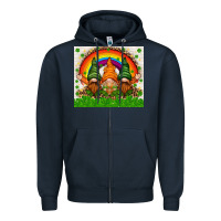 Navy St. Patrick's Day gnomies tumbler Zipper Hoodie - HowdyJamesFarm