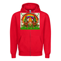 Red St. Patrick's Day gnomies tumbler Zipper Hoodie - HowdyJamesFarm