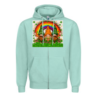 Seafoam St. Patrick's Day gnomies tumbler Zipper Hoodie - HowdyJamesFarm