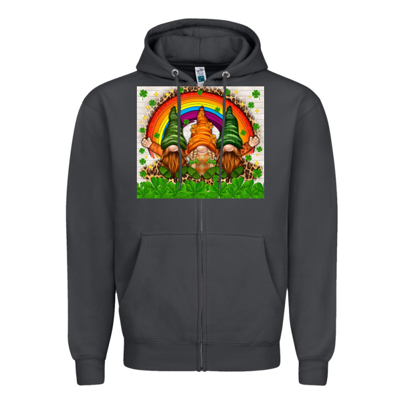 St. Patrick's Day Gnomies Tumbler Zipper Hoodie by HowdyJamesFarm | Teevron