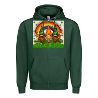 Sports Green St. Patrick's Day gnomies tumbler Zipper Hoodie - HowdyJamesFarm