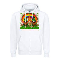 White St. Patrick's Day gnomies tumbler Zipper Hoodie - HowdyJamesFarm