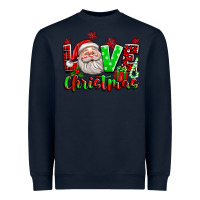 Navy love christmas santa Heavyweight Sweatshirt - texasbilliewilder