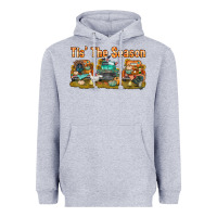 Heather Grey thanksgiving tis' the season with trucks bbs Heavyweight Hoodie - BundleAndBundleShop