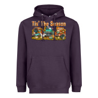 Plum thanksgiving tis' the season with trucks bbs Heavyweight Hoodie - BundleAndBundleShop