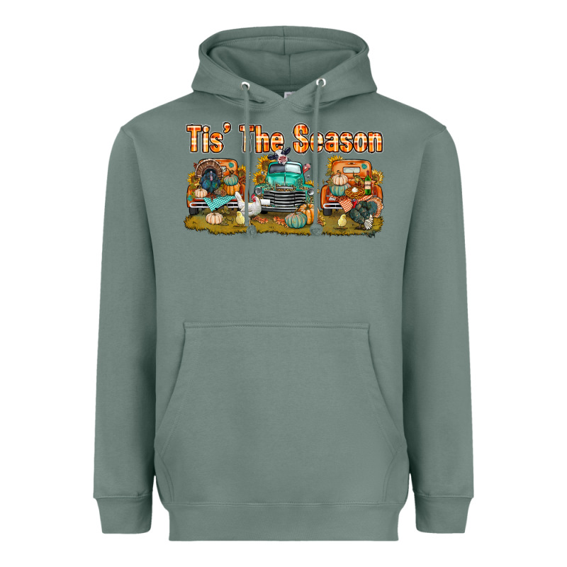 Thanksgiving Tis' The Season With Trucks Bbs Heavyweight Hoodie by BundleAndBundleShop | Teevron