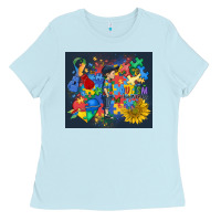 Baby Blue autism awareness Ladies Tee - MaliasSmallBusiness