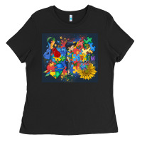 Black autism awareness Ladies Tee - MaliasSmallBusiness
