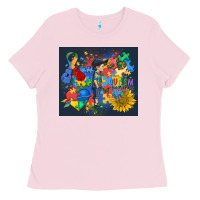 Bubblegum Pink autism awareness Ladies Tee - MaliasSmallBusiness